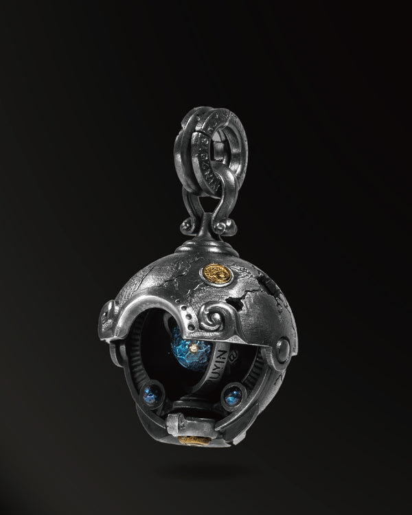 Insight Program Amulet in 925 Silver+18K Gold+Titanium