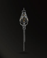 Immortal Skeleton Amulet in 925 Silver+18K Gold