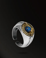 Blue planet Ring in 925 Silver