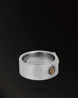 Infinite Horn snakes Ring in 925 Silver+18K Gold