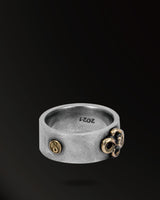 Infinite Horn snakes Ring in 925 Silver+18K Gold