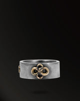 Infinite Horn snakes Ring in 925 Silver+18K Gold