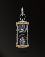 Infinite time hourglass Amulet in 925 Silver