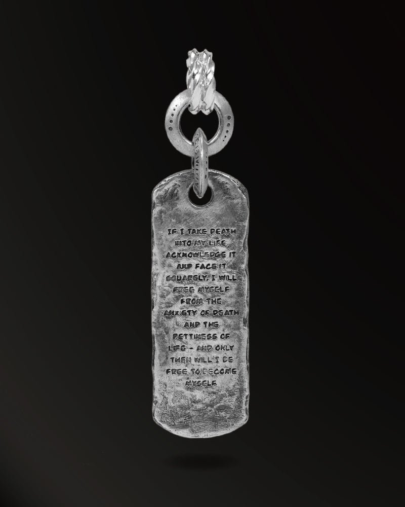 Infinity symbol Inscription Amulet in 925 Silver