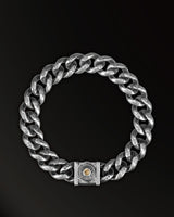 Infinite Stars Curb Chain Bracelet in 925 Silver+18K Gold