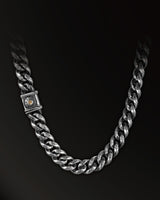 Infinite Stars Curb Chain Necklace in 925 Silver+18K Gold