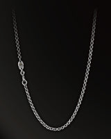 Snake of Light Double Ring Necklace in 925 Silver