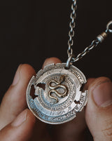 Shield of Horn Snake Amulet in 925 Silver