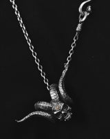 Hell devil Amulet in 925 Silver+18K Gold