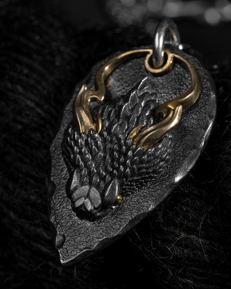 Chaos Serpent3.0 Amulet in 925 Silver+Brass