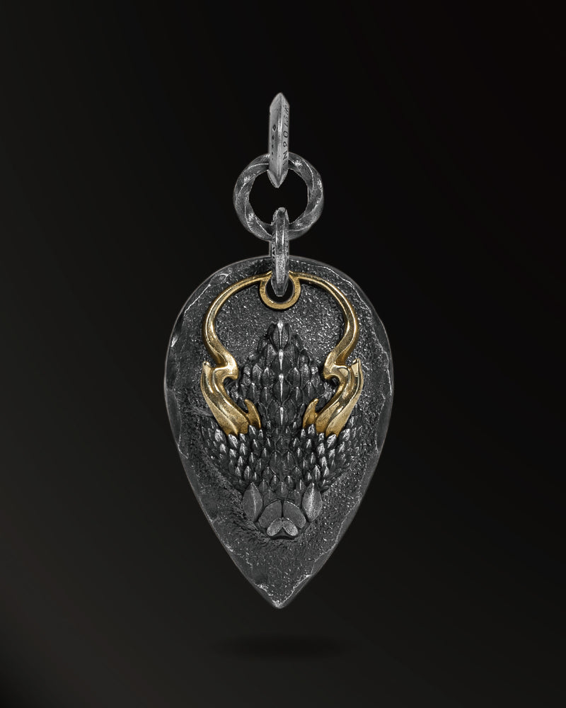 Chaos Serpent3.0 Amulet in 925 Silver+Brass