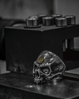 Skull Ring in 925 Silver+18K Gold