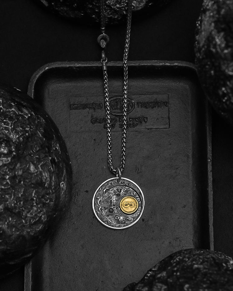 Sun&Moon Amulet in 925 Silver