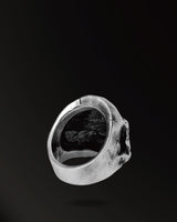 Skull Ring in 925 Silver+18K Gold