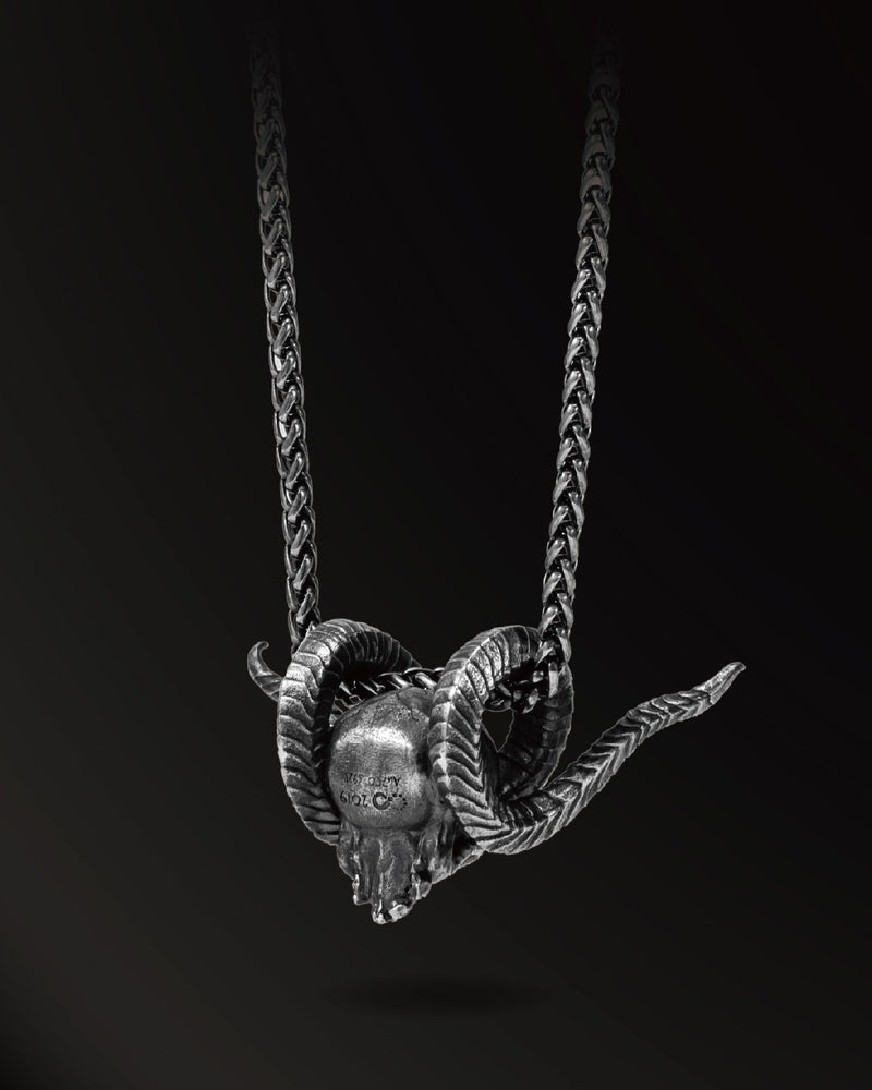 Hell devil Amulet in 925 Silver+18K Gold