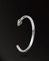 Horn snakes Bracelet in 925 Silver+18K Gold