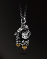 Hannya armor warrior Amulet in 925 Silver