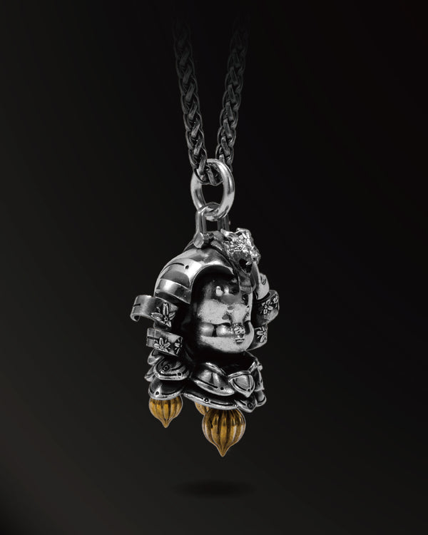 Hannya armor warrior Amulet in 925 Silver