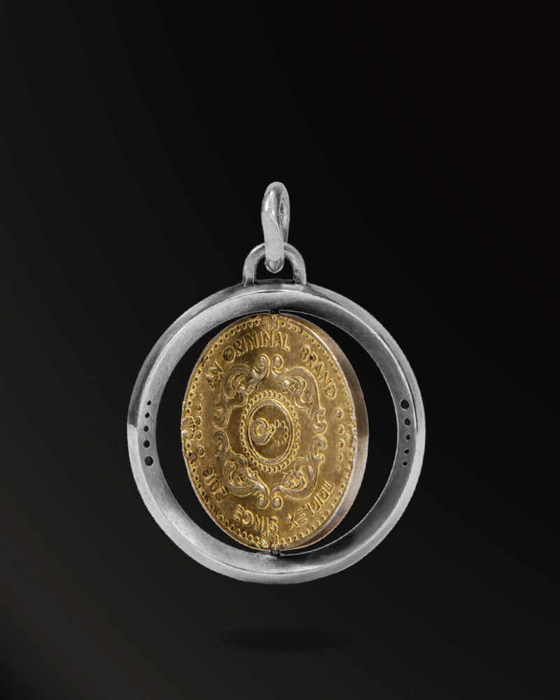 Infinite lucky coins Amulet in 925 Silver