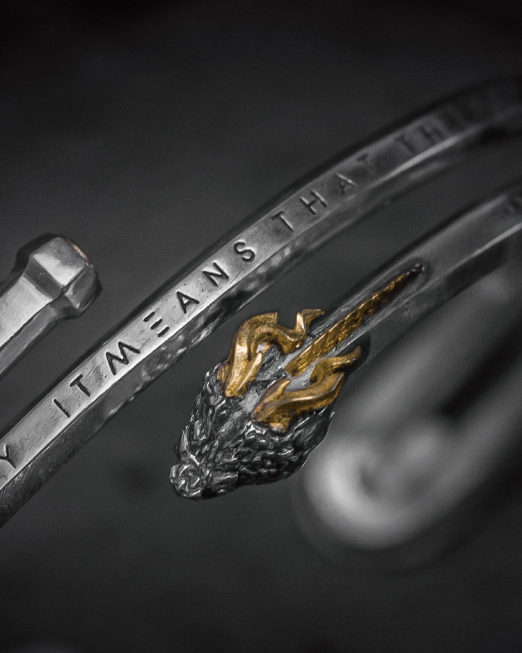 Horn snakes 2.0 Bracelet in 925 Silver+18K Gold