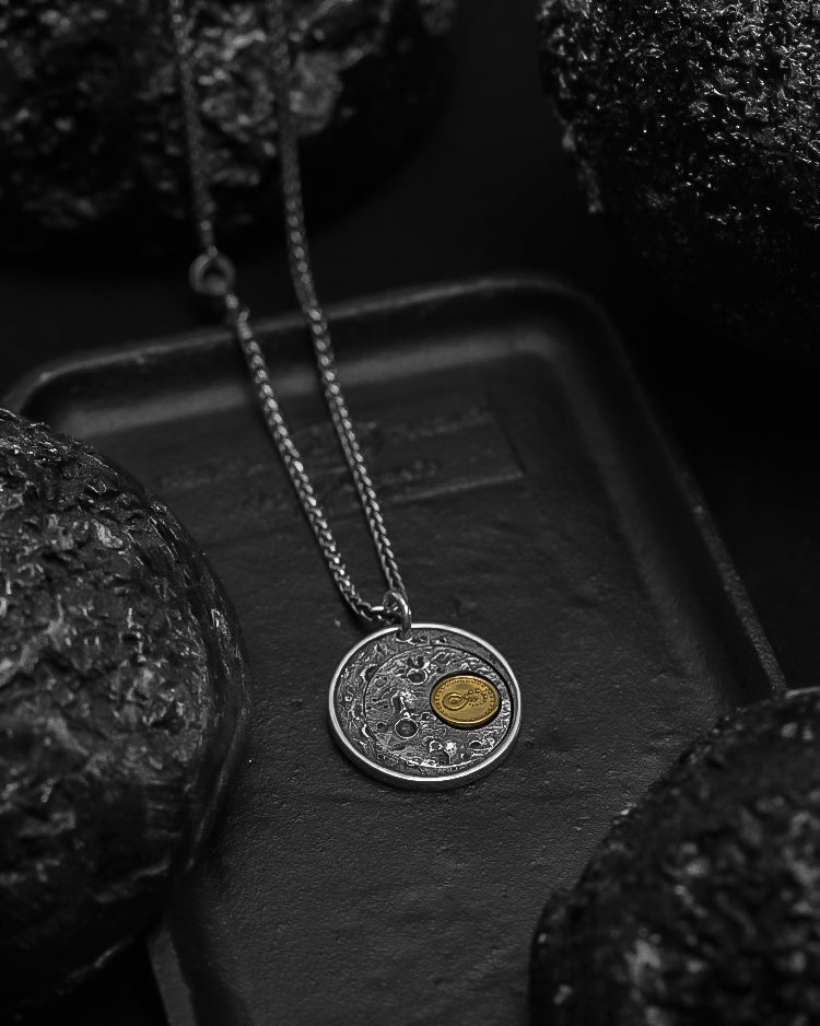 Sun&Moon Amulet in 925 Silver