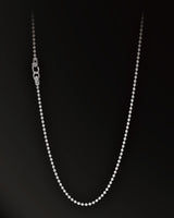 Infinite Stars Carved Round Bead Necklace  in 925 Silver