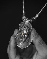 Feast Queen Medusa Amulet in 925 Silver+18K Gold