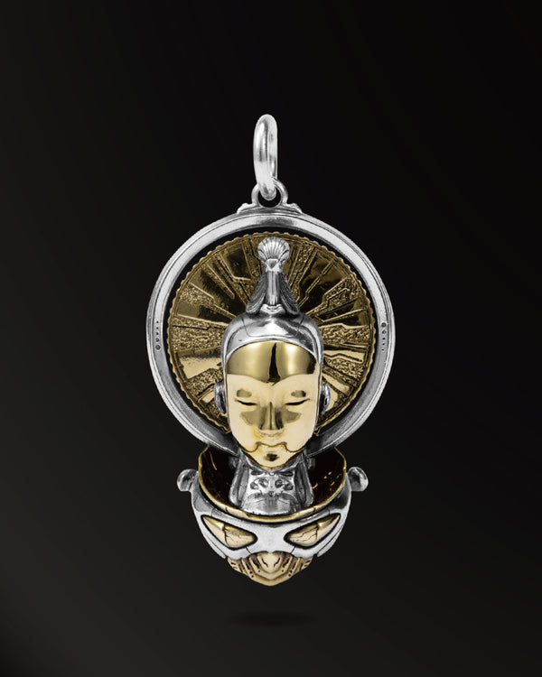 Buddha of Future1.0 Amulet in 925 Silver and Brass