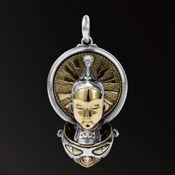 Buddha of Future1.0 Amulet in 925 Silver and Brass