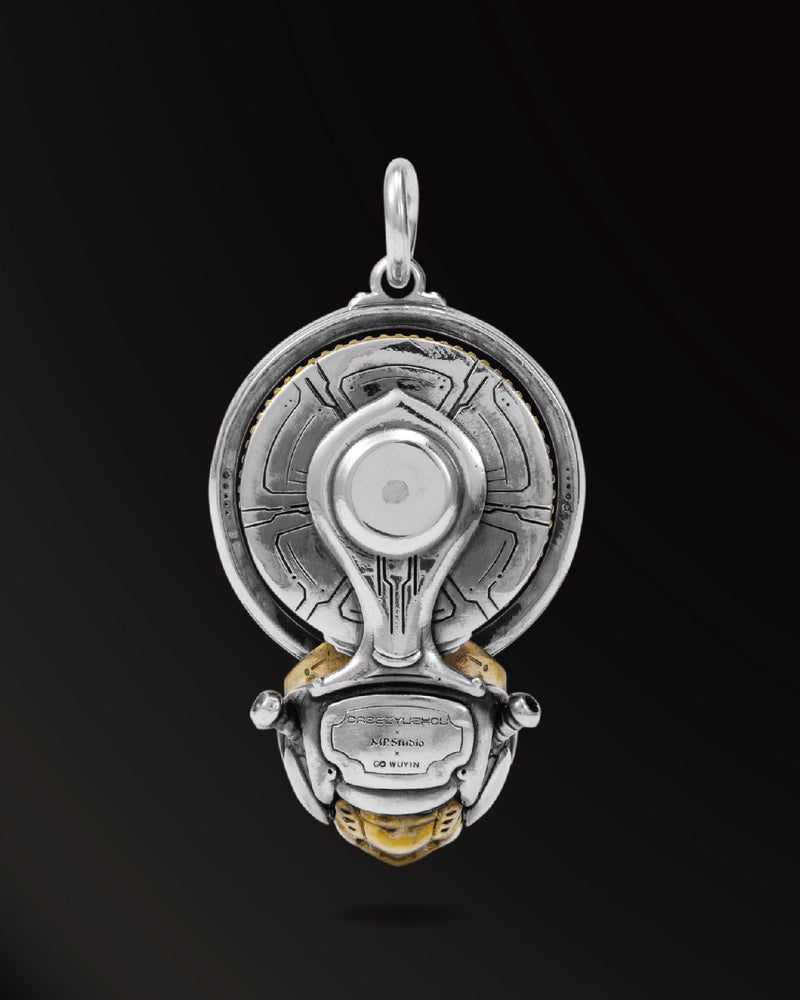 Buddha of Future1.0 Amulet in 925 Silver and Brass – WUYIN2018